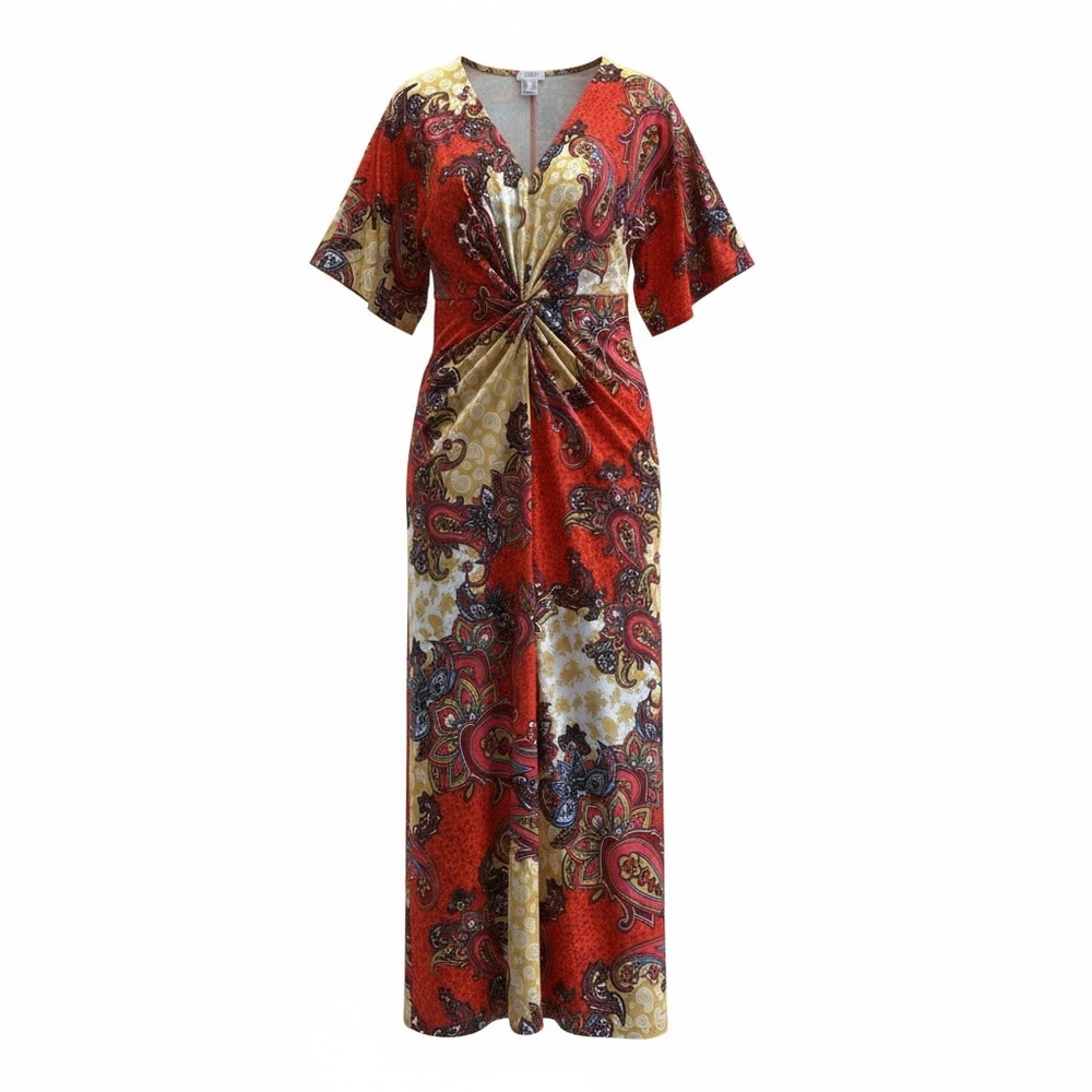 Paisley Print Midi Dress